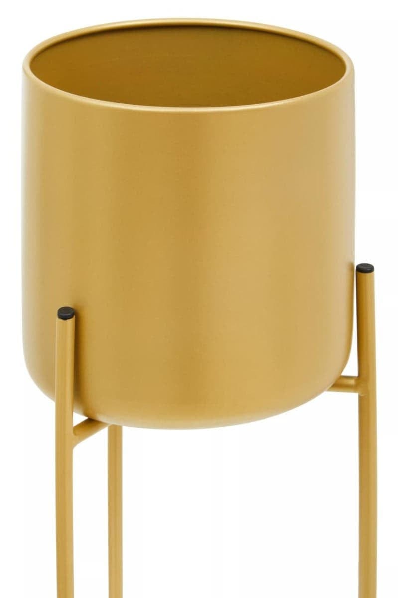 Hamilton Interiors Accessories Avento Large Gold Finish Floor Planter House of Isabella UK