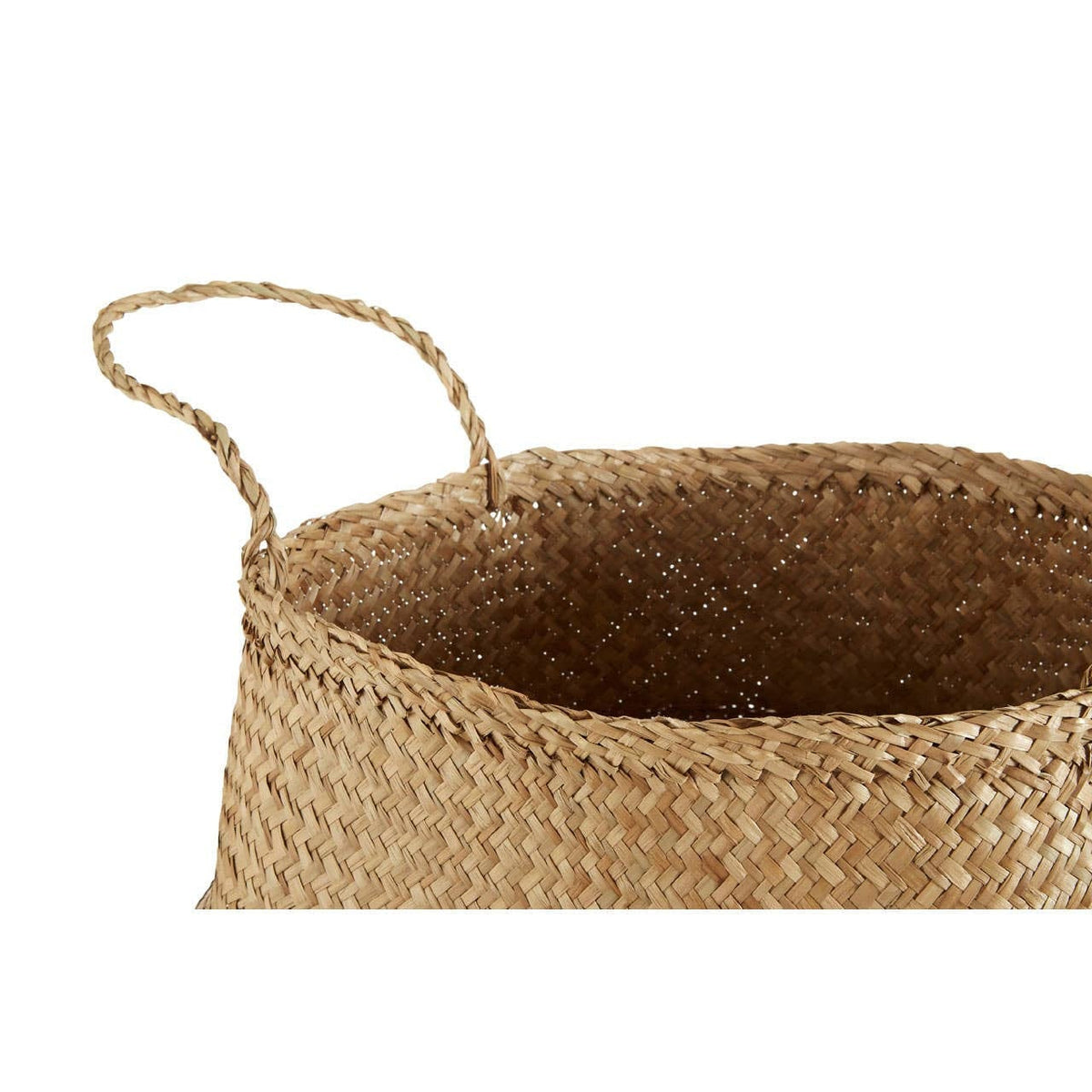 Hamilton Interiors Accessories Black And Natural Medium Seagrass Basket House of Isabella UK