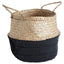 Hamilton Interiors Accessories Black And Natural Medium Seagrass Basket House of Isabella UK