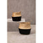 Hamilton Interiors Accessories Black And Natural Medium Seagrass Basket House of Isabella UK
