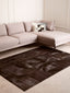 Hamilton Interiors Accessories Bosie Safira Large Deco Black And Grey Hair on Leather Rug House of Isabella UK