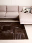 Hamilton Interiors Accessories Bosie Safira Large Deco Black And Grey Hair on Leather Rug House of Isabella UK