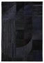 Hamilton Interiors Accessories Bosie Safira Large Deco Black And Grey Hair on Leather Rug House of Isabella UK