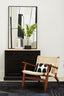 Hamilton Interiors Accessories Bosie Safira Large Deco Black And Grey Hair on Leather Rug House of Isabella UK