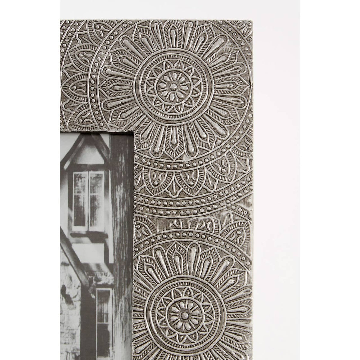 Hamilton Interiors Accessories Bowerbird 5x7 Silver Etched Photo Frame House of Isabella UK
