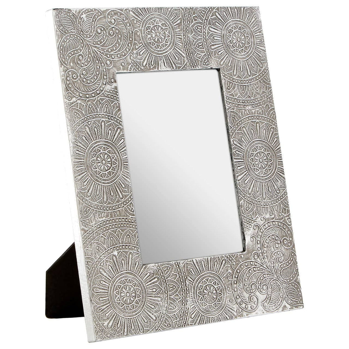 Hamilton Interiors Accessories Bowerbird 5x7 Silver Etched Photo Frame House of Isabella UK