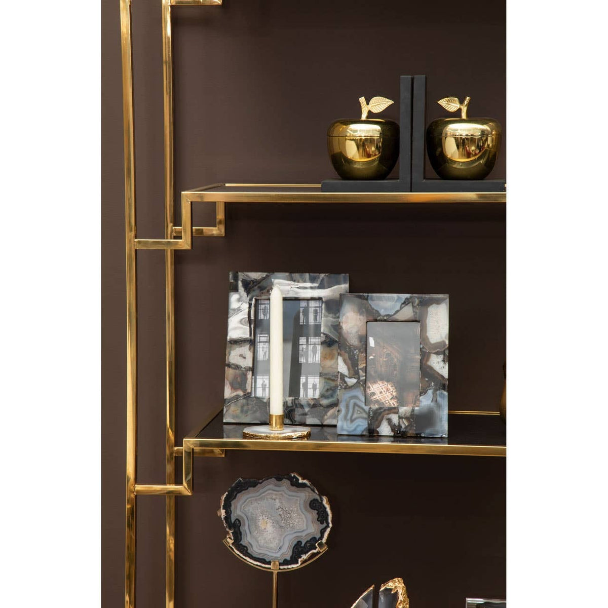 Hamilton Interiors Accessories Bowerbird Black Agate 4 X 6 Photo Frame House of Isabella UK