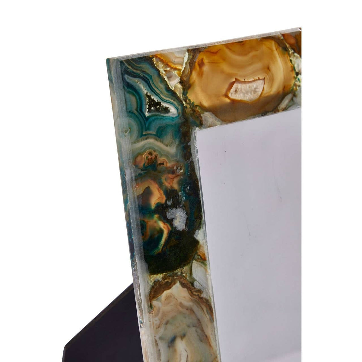 Hamilton Interiors Accessories Bowerbird Large Green Agate 5In X 7In Photo Frame House of Isabella UK