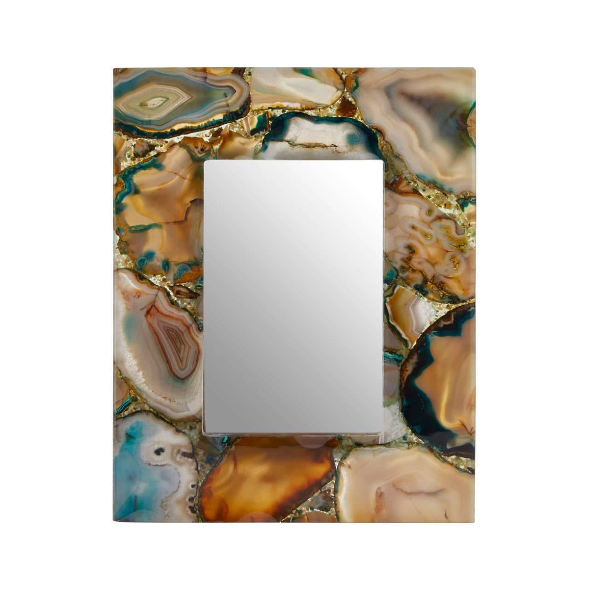 Hamilton Interiors Accessories Bowerbird Small Green Agate 4In X 6In Photo Frame House of Isabella UK