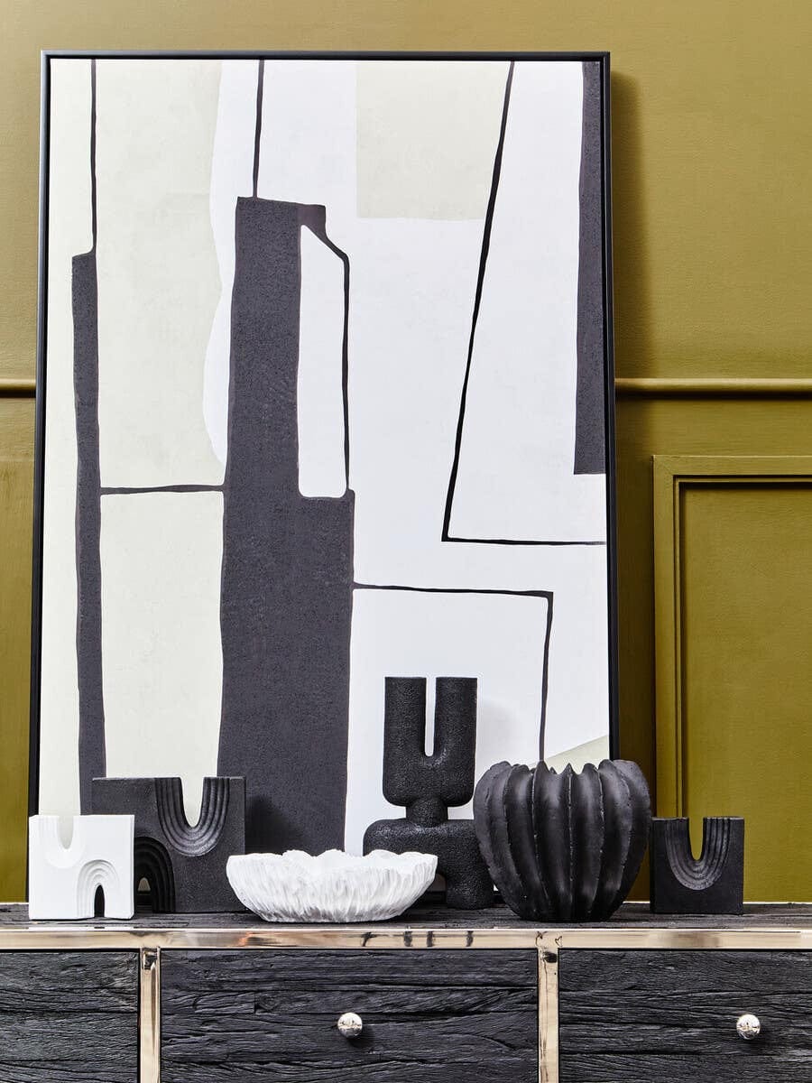 Hamilton Interiors Accessories Broc Set Of Two Black And White Bookends House of Isabella UK