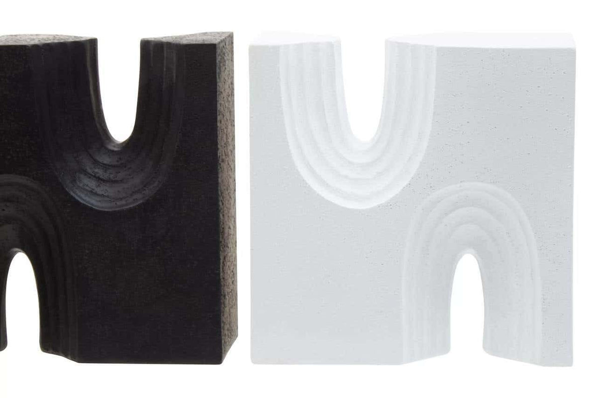 Hamilton Interiors Accessories Broc Set Of Two Black And White Bookends House of Isabella UK