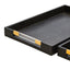 Hamilton Interiors Accessories Cardona Set Of Two Black Shagreen Effect Trays House of Isabella UK