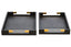 Hamilton Interiors Accessories Cardona Set Of Two Black Shagreen Effect Trays House of Isabella UK