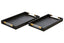 Hamilton Interiors Accessories Cardona Set Of Two Black Shagreen Effect Trays House of Isabella UK