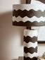Hamilton Interiors Accessories Carta Black And White Curved Stripe Papier Mache Table Lamp House of Isabella UK
