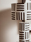 Hamilton Interiors Accessories Carta Black And White Papier Mache Table Lamp with Geometric Lines House of Isabella UK