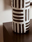 Hamilton Interiors Accessories Carta Black And White Papier Mache Table Lamp with Geometric Lines House of Isabella UK
