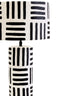 Hamilton Interiors Accessories Carta Black And White Papier Mache Table Lamp with Geometric Lines House of Isabella UK