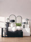 Hamilton Interiors Accessories Carta Black And White Papier Mache Table Lamp with Geometric Lines House of Isabella UK