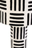 Hamilton Interiors Accessories Carta Black And White Papier Mache Table Lamp with Geometric Lines House of Isabella UK