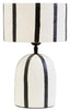 Hamilton Interiors Accessories Carta Black and White Stripe Papier Mache Table Lamp House of Isabella UK