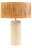Hamilton Interiors Accessories Carta Natural Papier Mache Table Lamp With Natural Raffia Shade House of Isabella UK