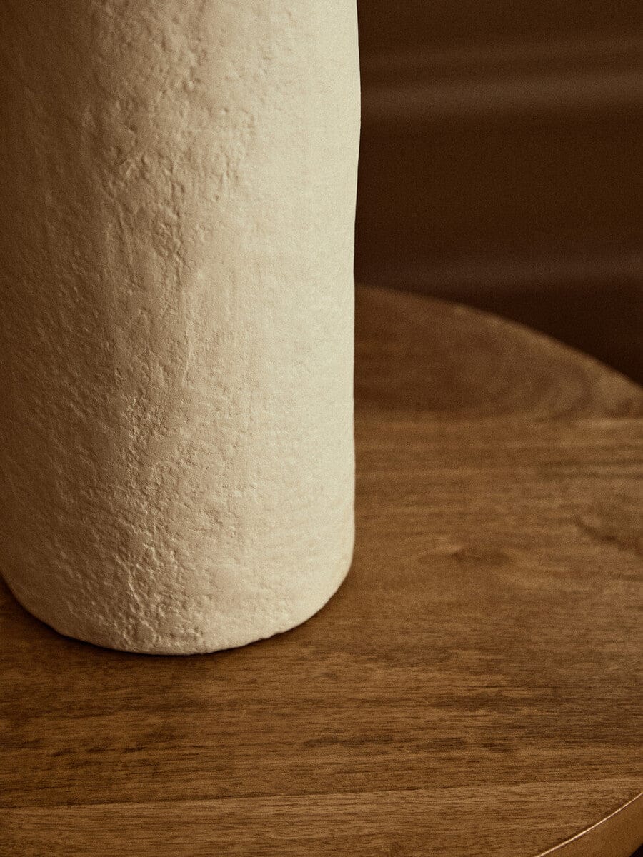 Hamilton Interiors Accessories Carta Natural Papier Mache Table Lamp With Natural Raffia Shade House of Isabella UK