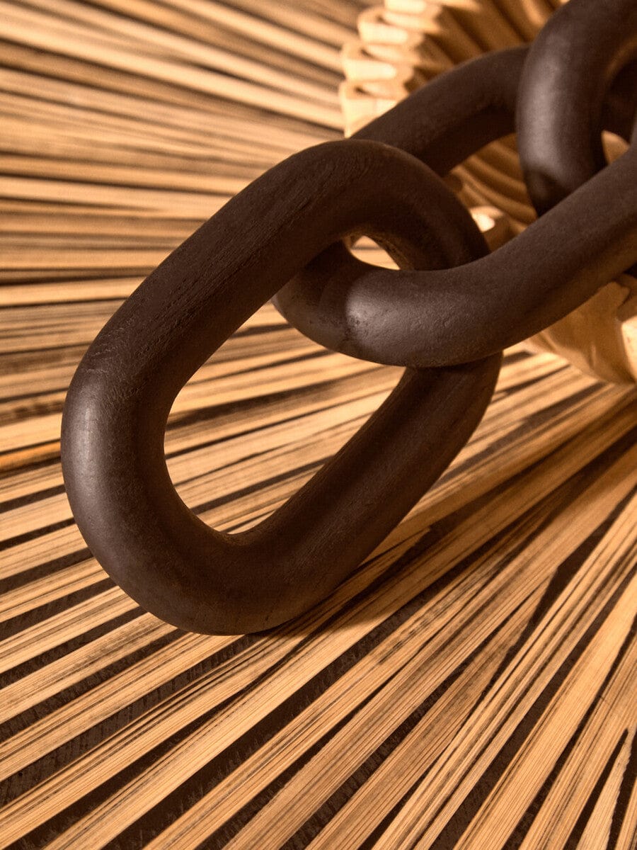 Hamilton Interiors Accessories Cato Black Wood 3 Link Chain Decor House of Isabella UK