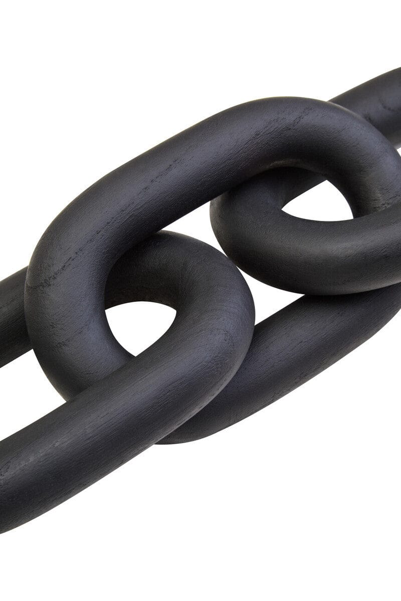Hamilton Interiors Accessories Cato Black Wood 3 Link Chain Decor House of Isabella UK