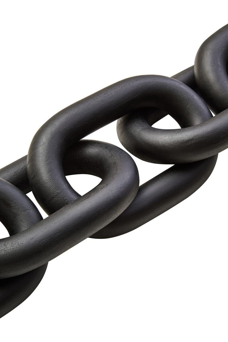 Hamilton Interiors Accessories Cato Black Wood 5 Link Chain Decor House of Isabella UK