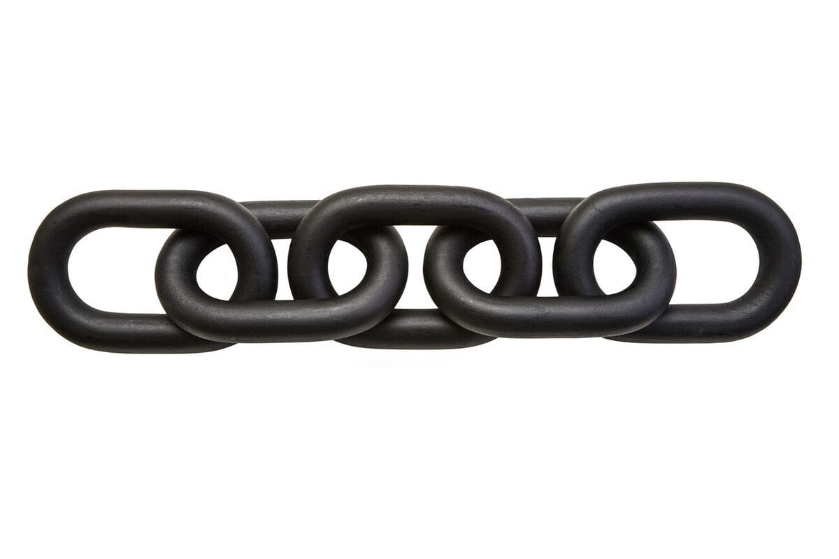 Hamilton Interiors Accessories Cato Black Wood 5 Link Chain Decor House of Isabella UK