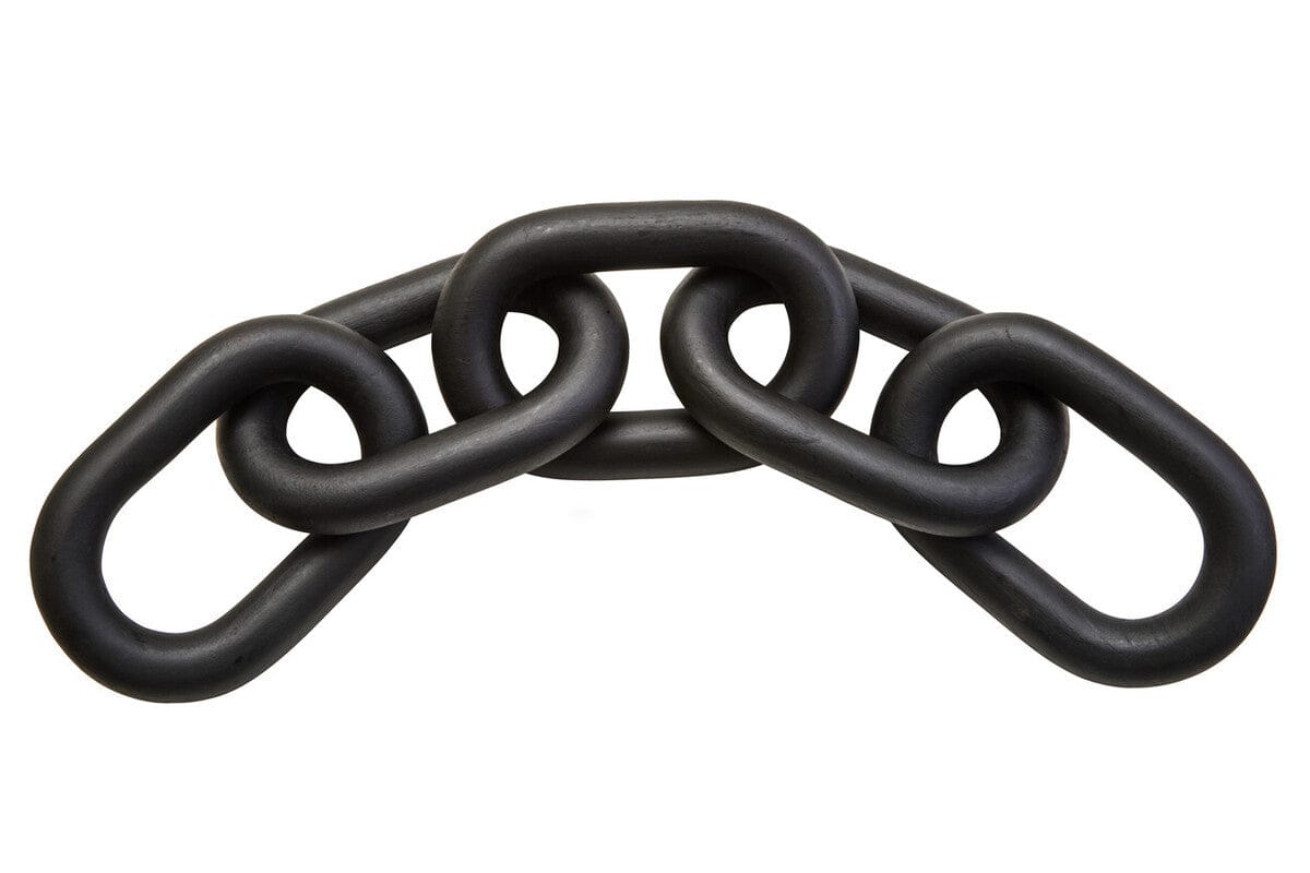 Hamilton Interiors Accessories Cato Black Wood 5 Link Chain Decor House of Isabella UK