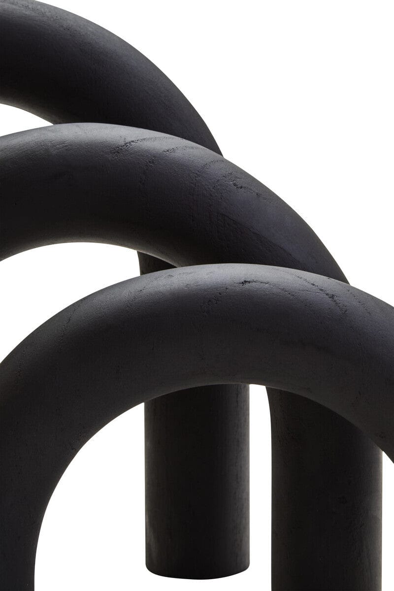 Hamilton Interiors Accessories Cato Black Wood Arch Sculpture House of Isabella UK