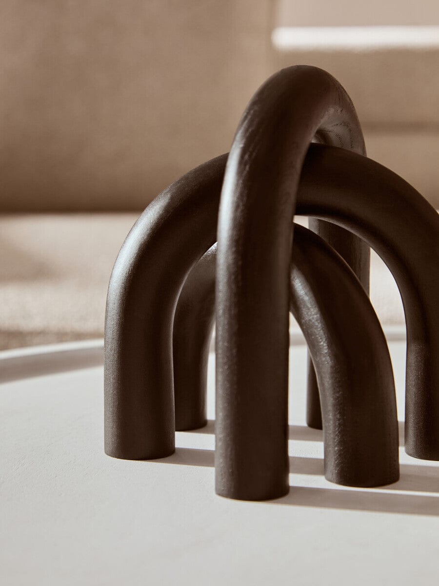 Hamilton Interiors Accessories Cato Black Wood Arch Sculpture House of Isabella UK