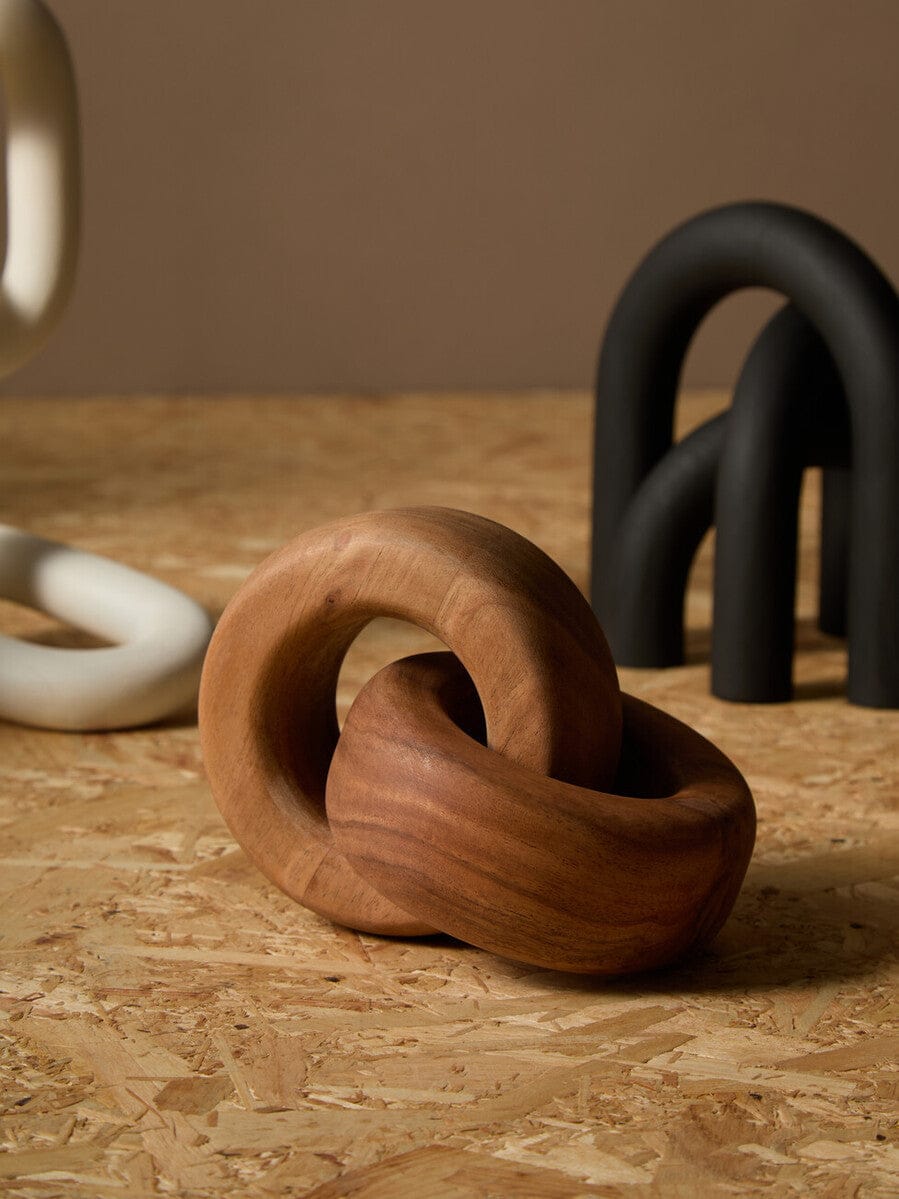Hamilton Interiors Accessories Cato Black Wood Arch Sculpture House of Isabella UK