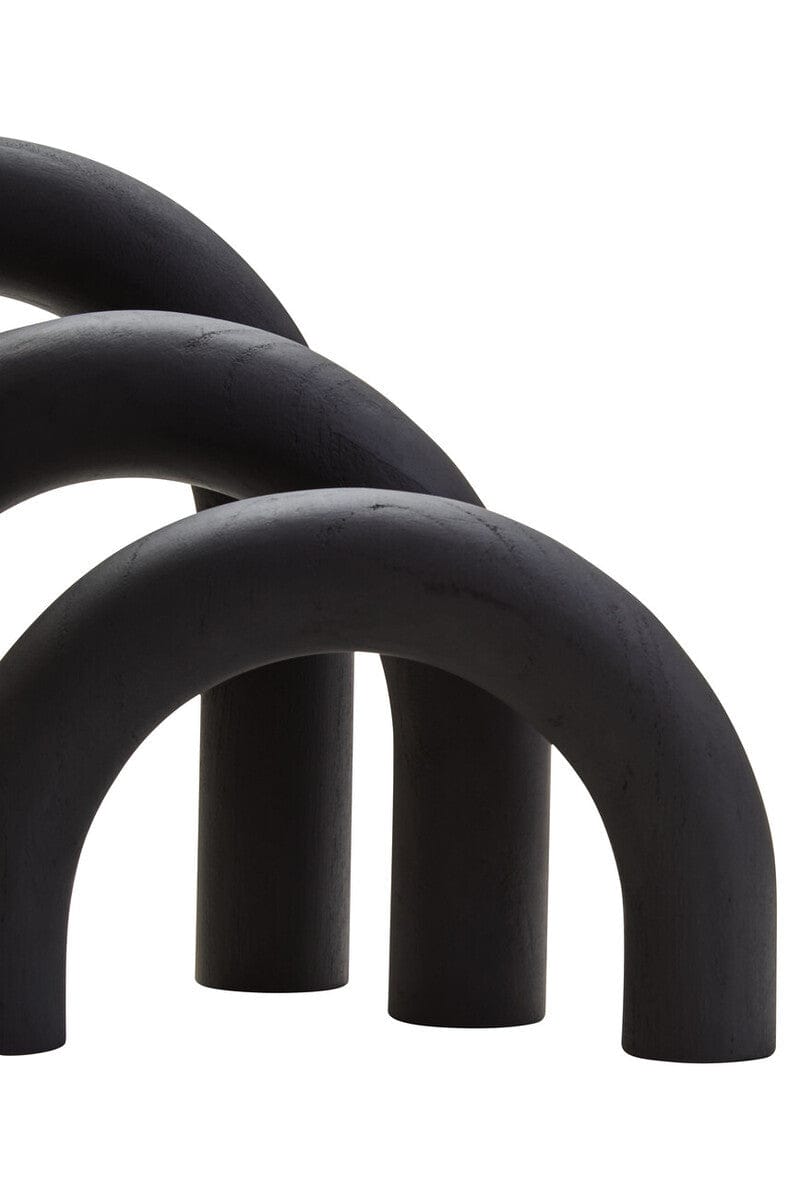 Hamilton Interiors Accessories Cato Black Wood Arch Sculpture House of Isabella UK