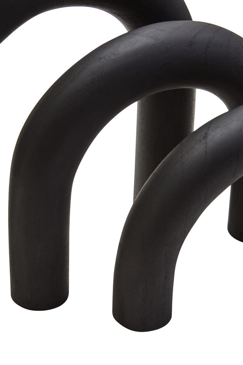 Hamilton Interiors Accessories Cato Black Wood Arch Sculpture House of Isabella UK