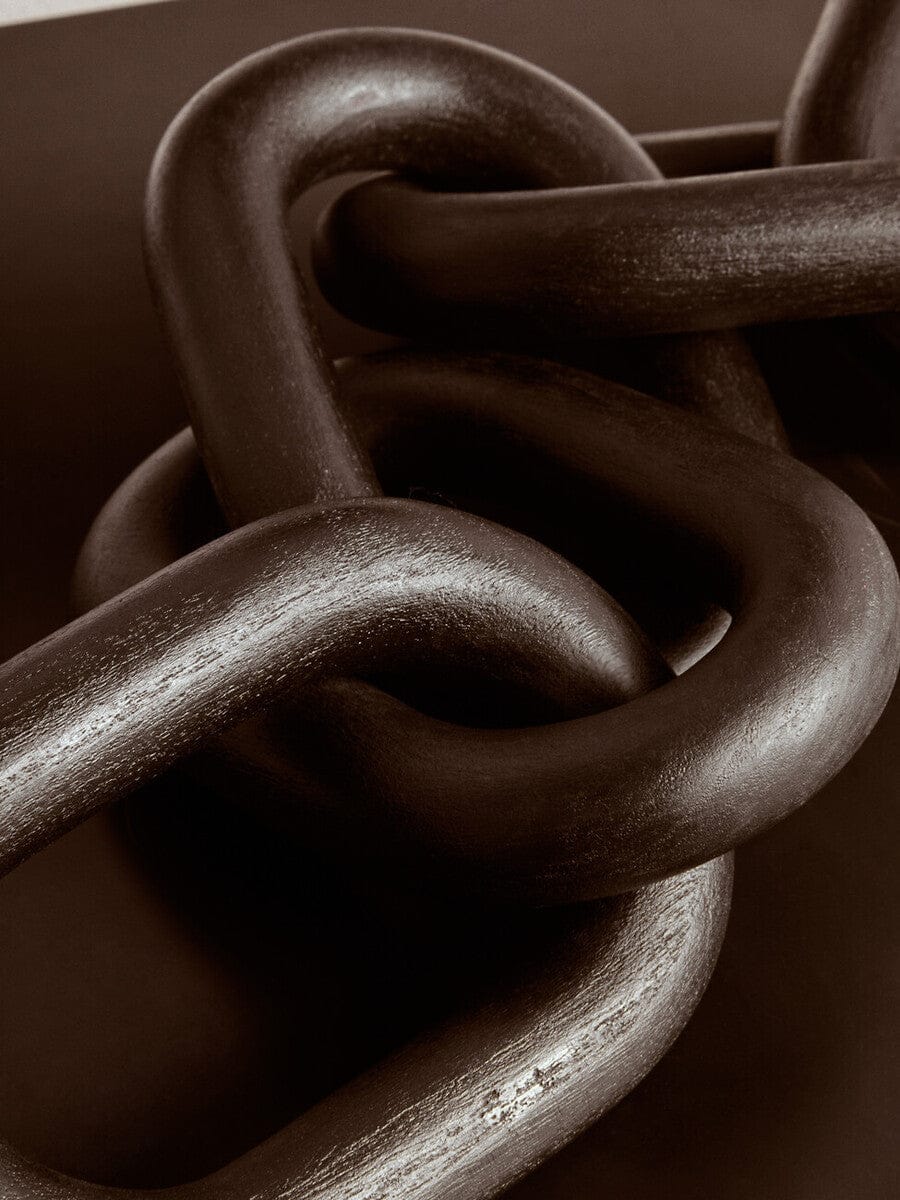 Hamilton Interiors Accessories Cato Black Wood Five Link Chain Decor House of Isabella UK