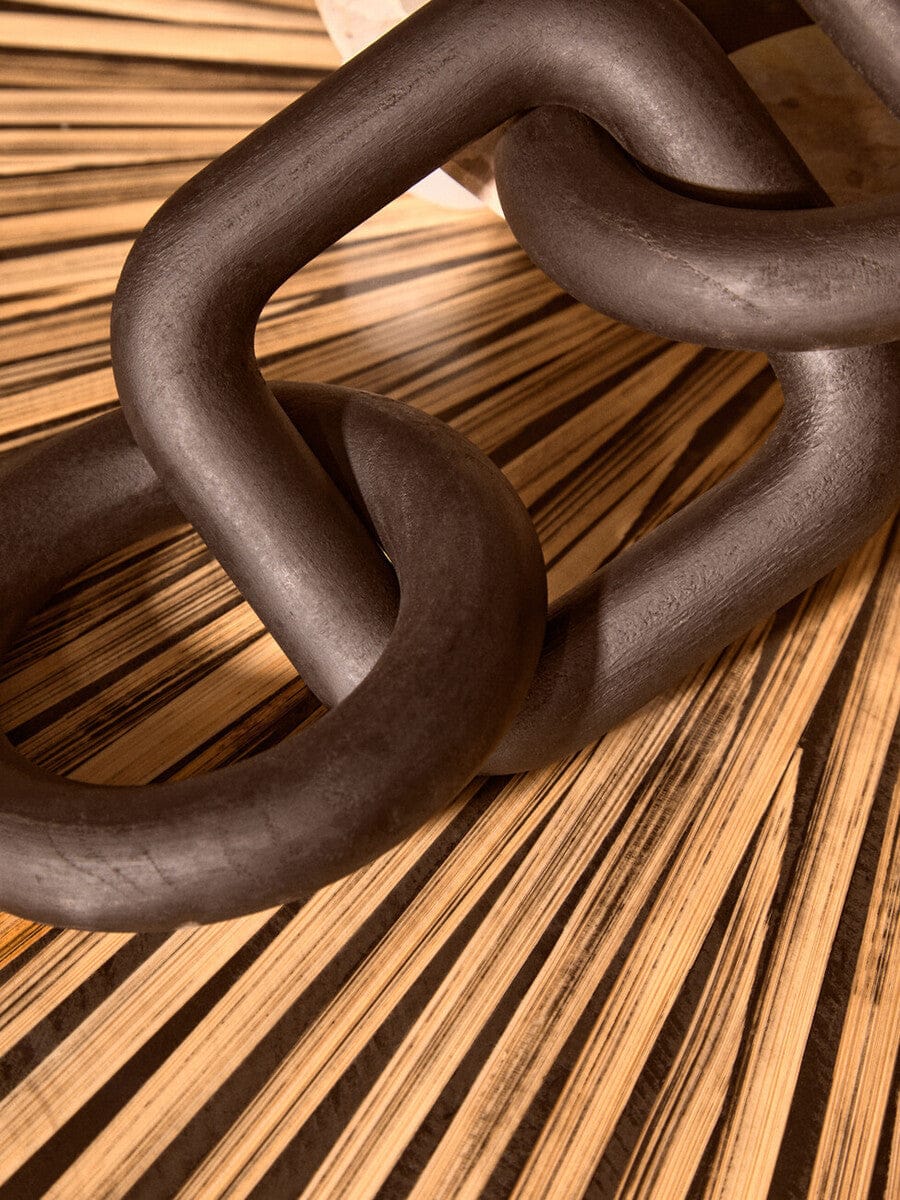 Hamilton Interiors Accessories Cato Black Wood Five Link Chain Decor House of Isabella UK