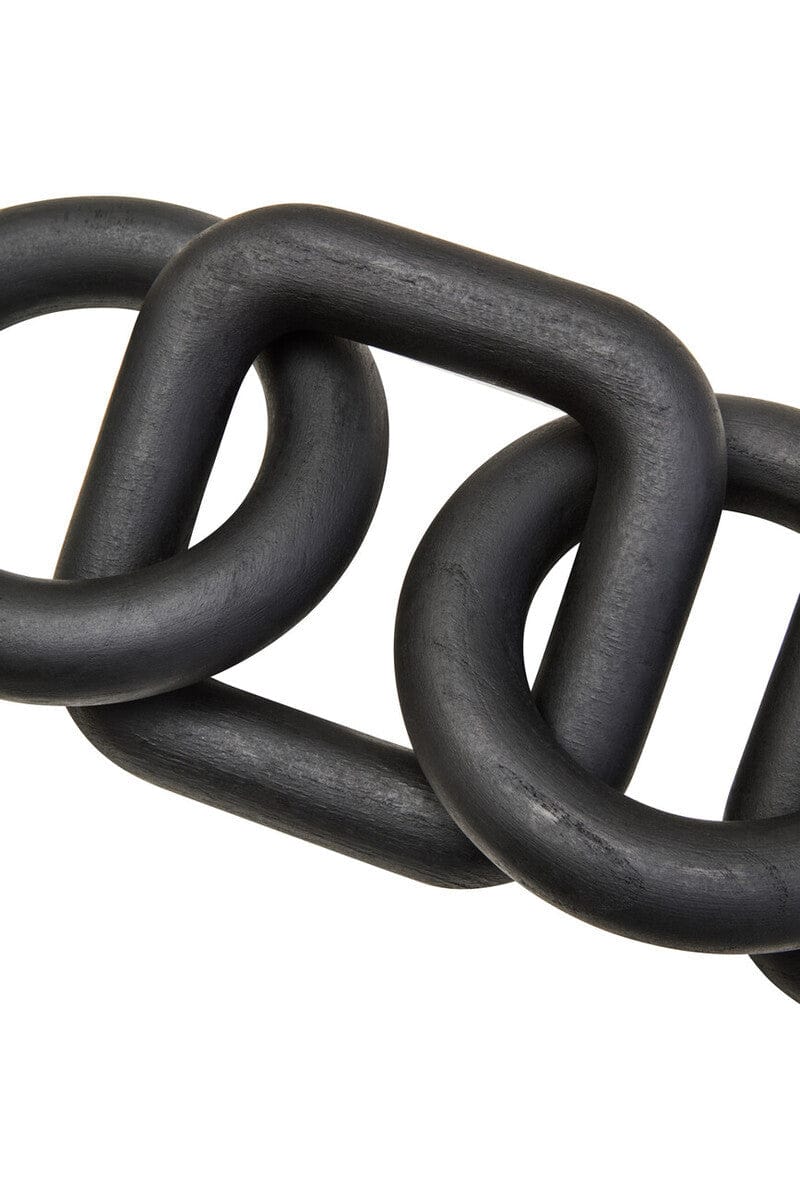 Hamilton Interiors Accessories Cato Black Wood Five Link Chain Decor House of Isabella UK