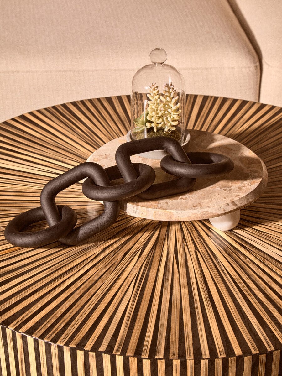 Hamilton Interiors Accessories Cato Black Wood Five Link Chain Decor House of Isabella UK