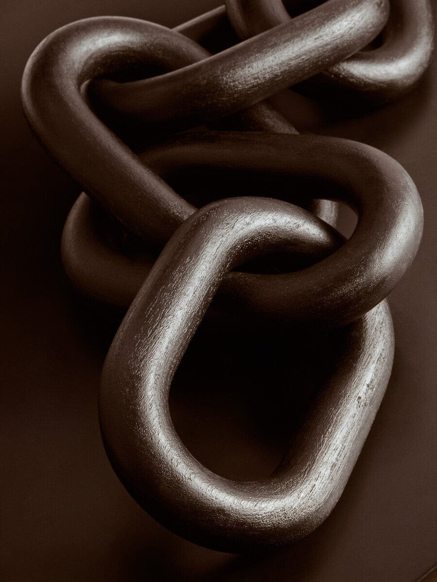 Hamilton Interiors Accessories Cato Black Wood Five Link Chain Decor House of Isabella UK