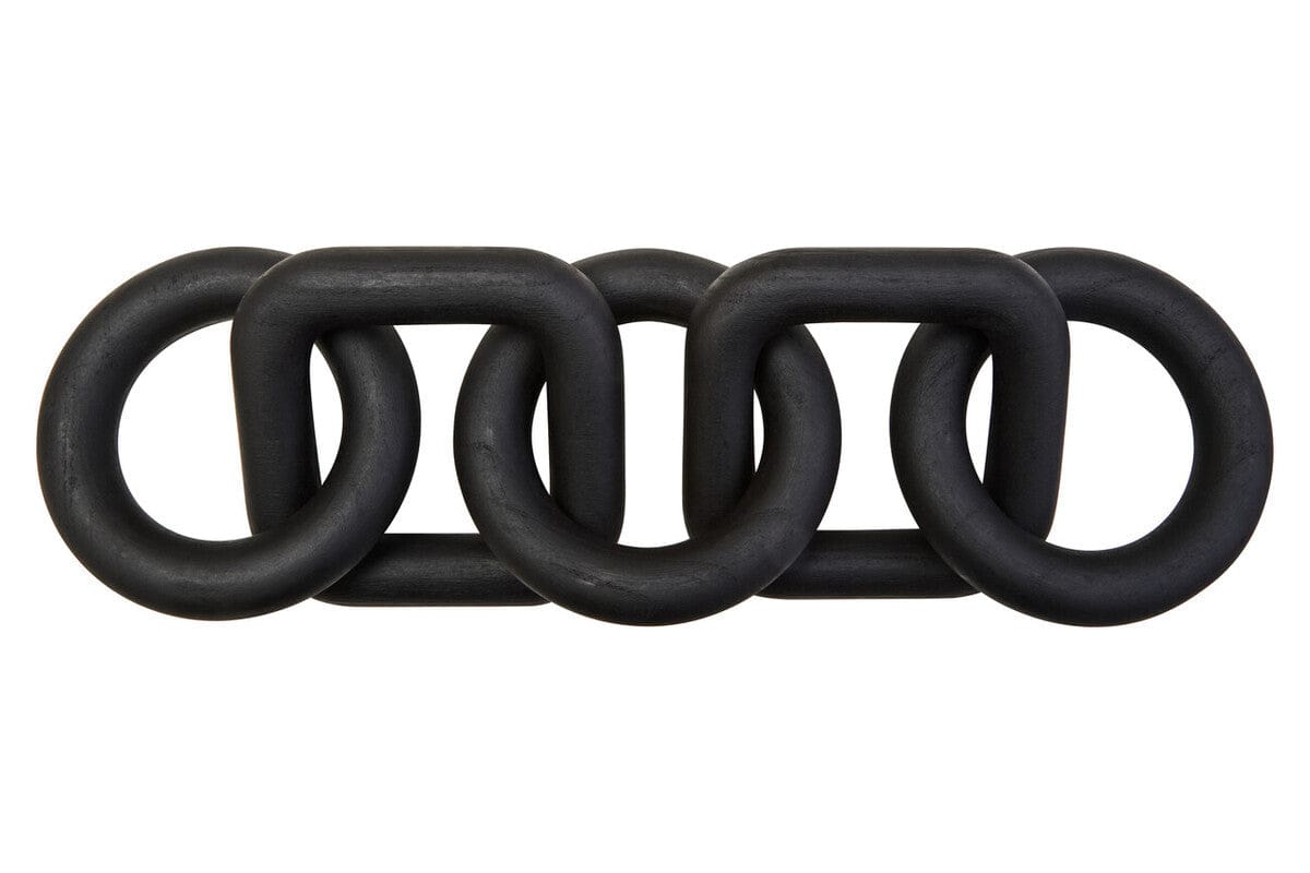 Hamilton Interiors Accessories Cato Black Wood Five Link Chain Decor House of Isabella UK