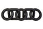 Hamilton Interiors Accessories Cato Black Wood Five Link Chain Decor House of Isabella UK