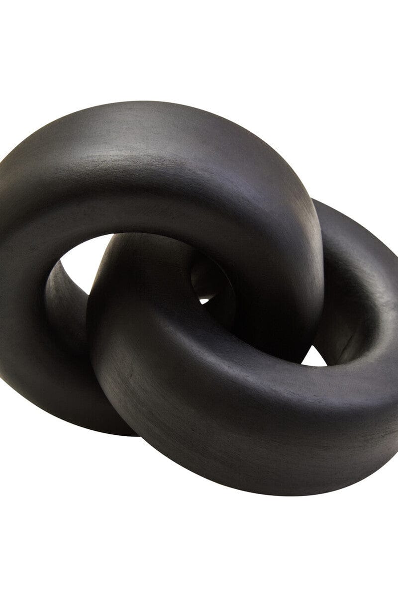 Hamilton Interiors Accessories Cato Black Wood Large Knot Decor House of Isabella UK