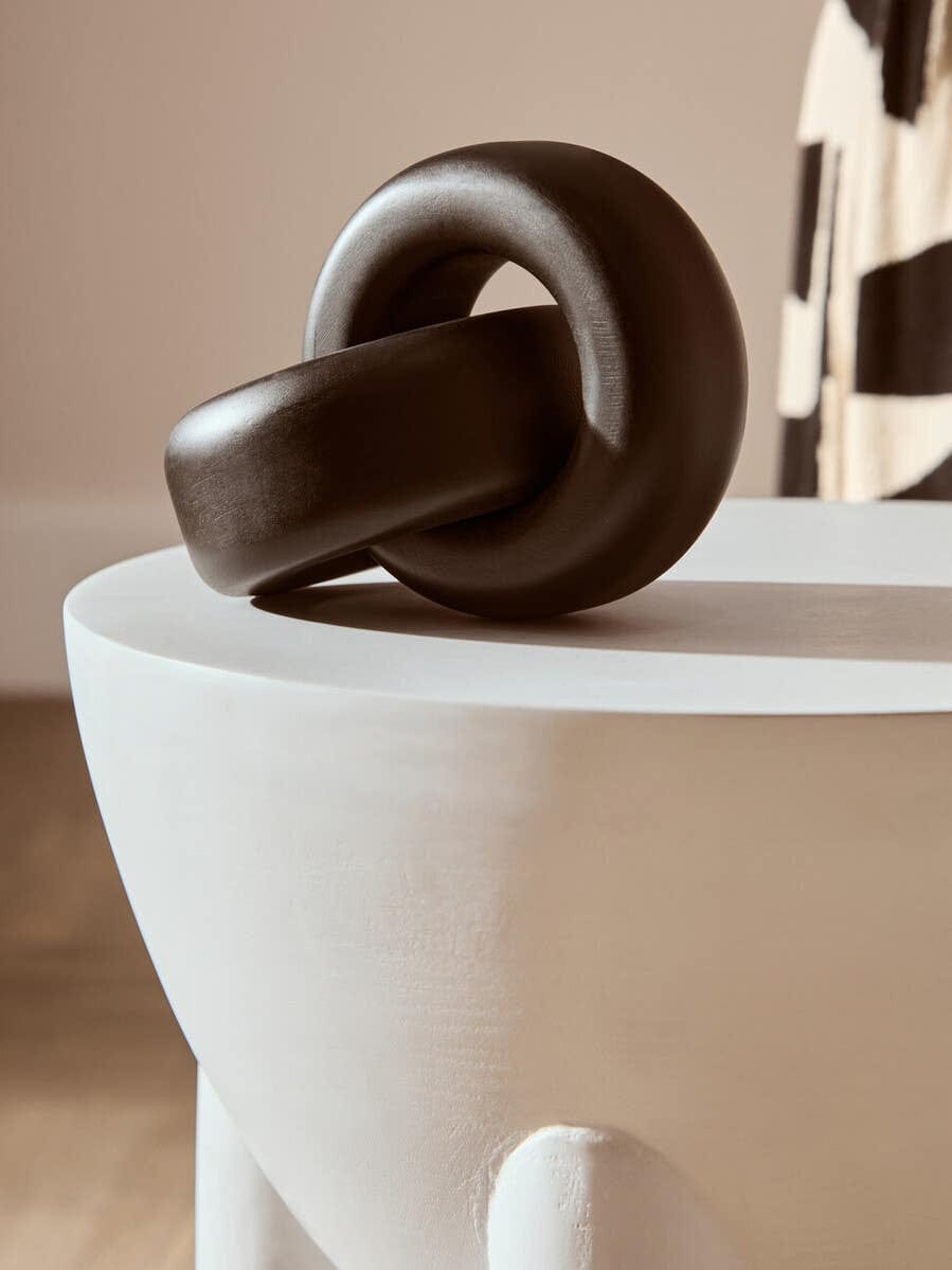 Hamilton Interiors Accessories Cato Black Wood Small Knot Decor House of Isabella UK
