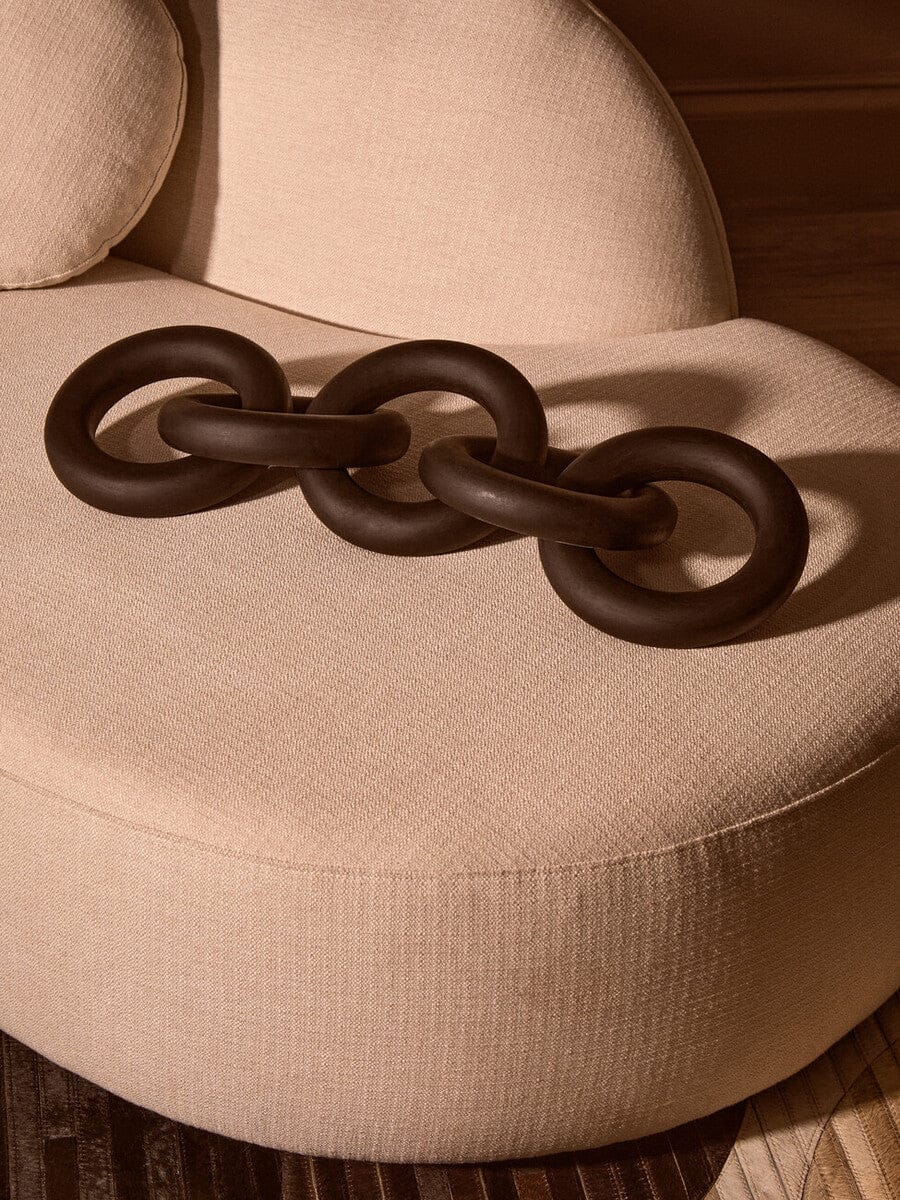 Hamilton Interiors Accessories Cato Black Wooden 5 Link Chain Decor House of Isabella UK