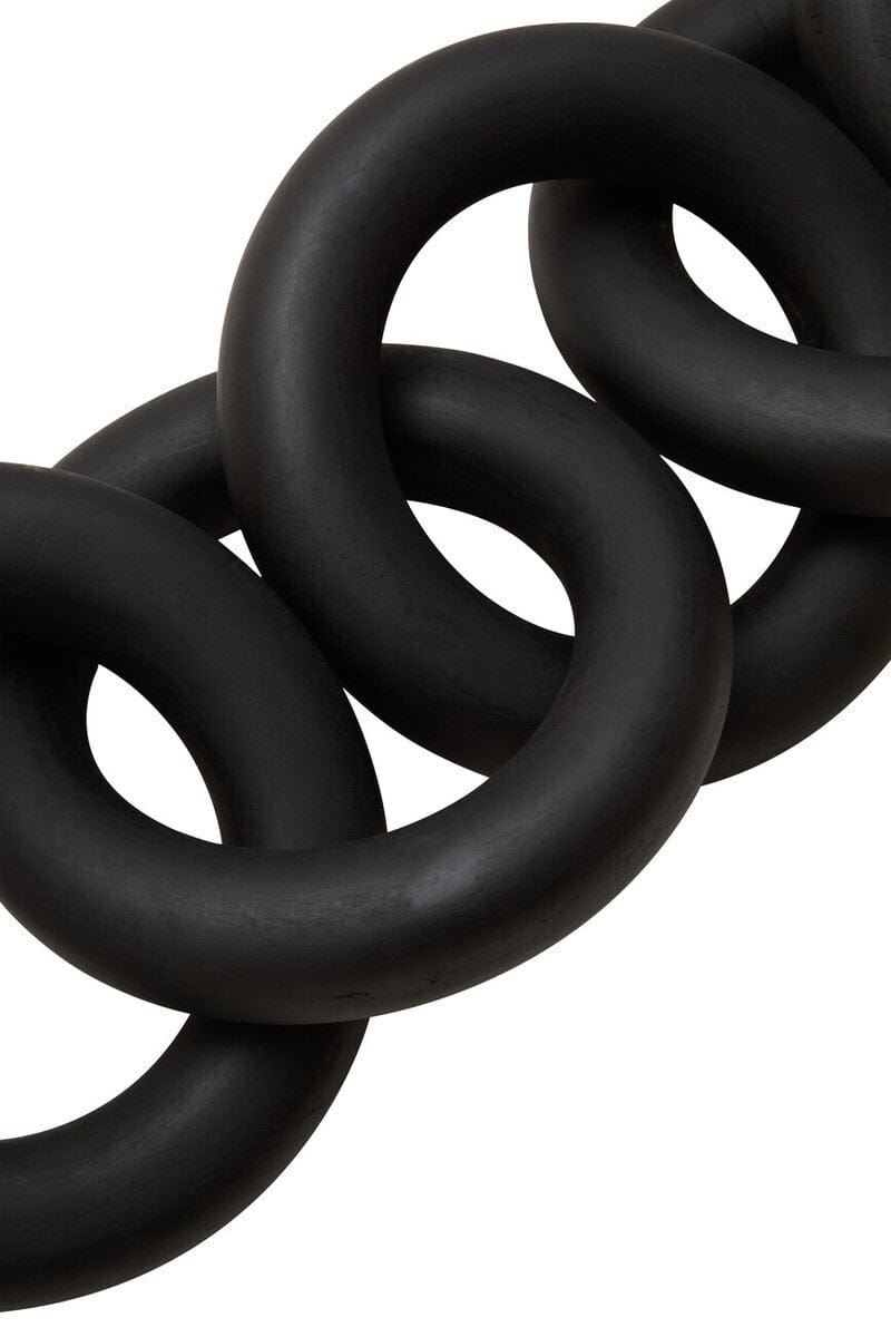 Hamilton Interiors Accessories Cato Black Wooden 5 Link Chain Decor House of Isabella UK