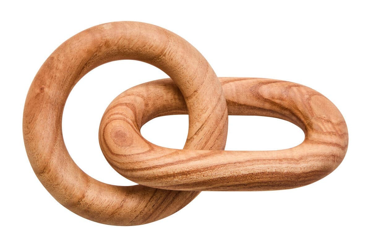 Hamilton Interiors Accessories Cato Natural Wood 2 Link Chain Decor House of Isabella UK