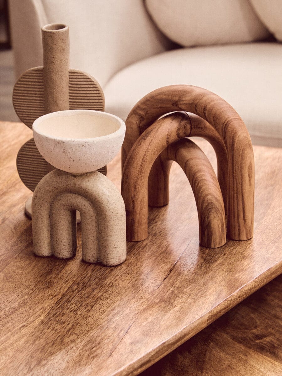 Hamilton Interiors Accessories Cato Natural Wood Arch Sculpture House of Isabella UK